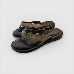 Nike Comfort Footbed Brown Thong Flip Flops Sandals Women's Size 8